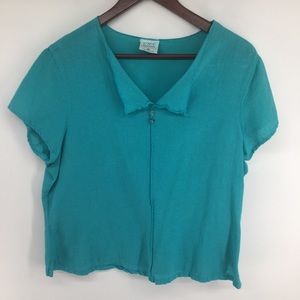 Color Me Cotton Turquoise Top